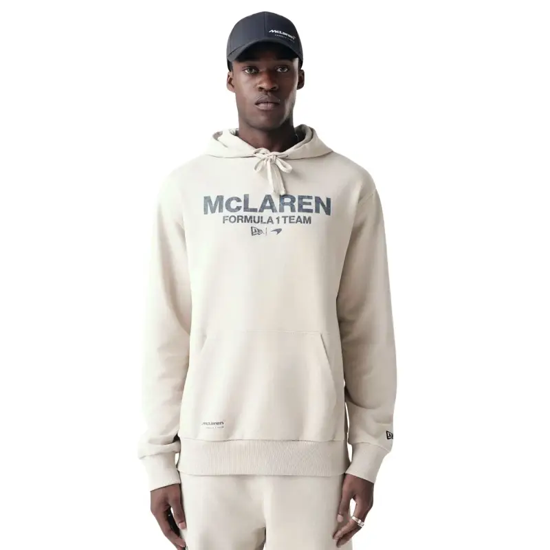 new era Felpa con cappuccio oversized McLaren Racing Beige