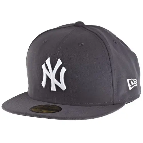 New Era MLB League Basic 59Fifty York Yankees Snapback cap, Uomo, Gray White, 7 1/4