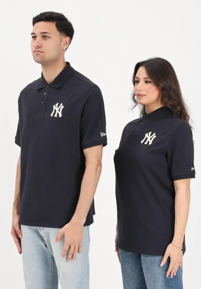 Polo a manica corta New York Yankees MLB Rib blu per uomo e donna