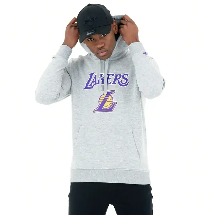 new era Sweat capuche Los Angeles Lakers Gris