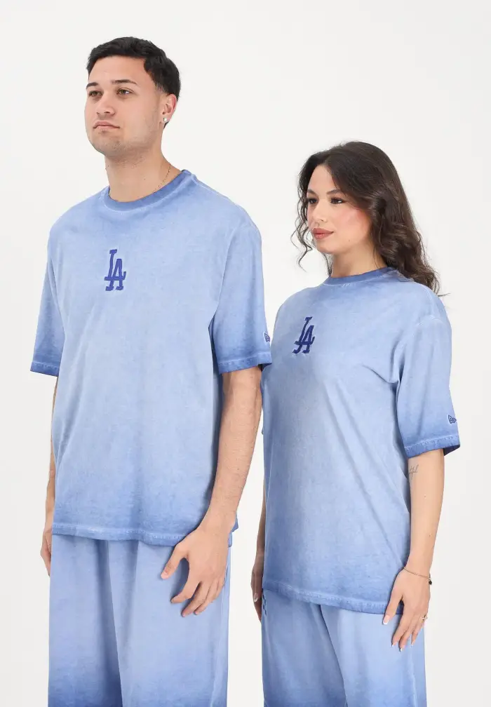 T-shirt a manica corta LA Dodgers MLB Washed Logo blu per uomo e donna