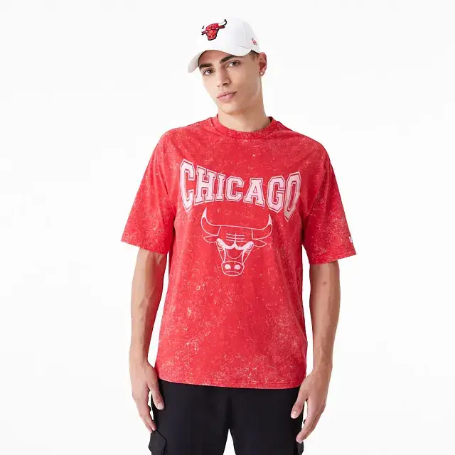 T-shirt oversize Chicago Bulls Bulls NBA Rouge