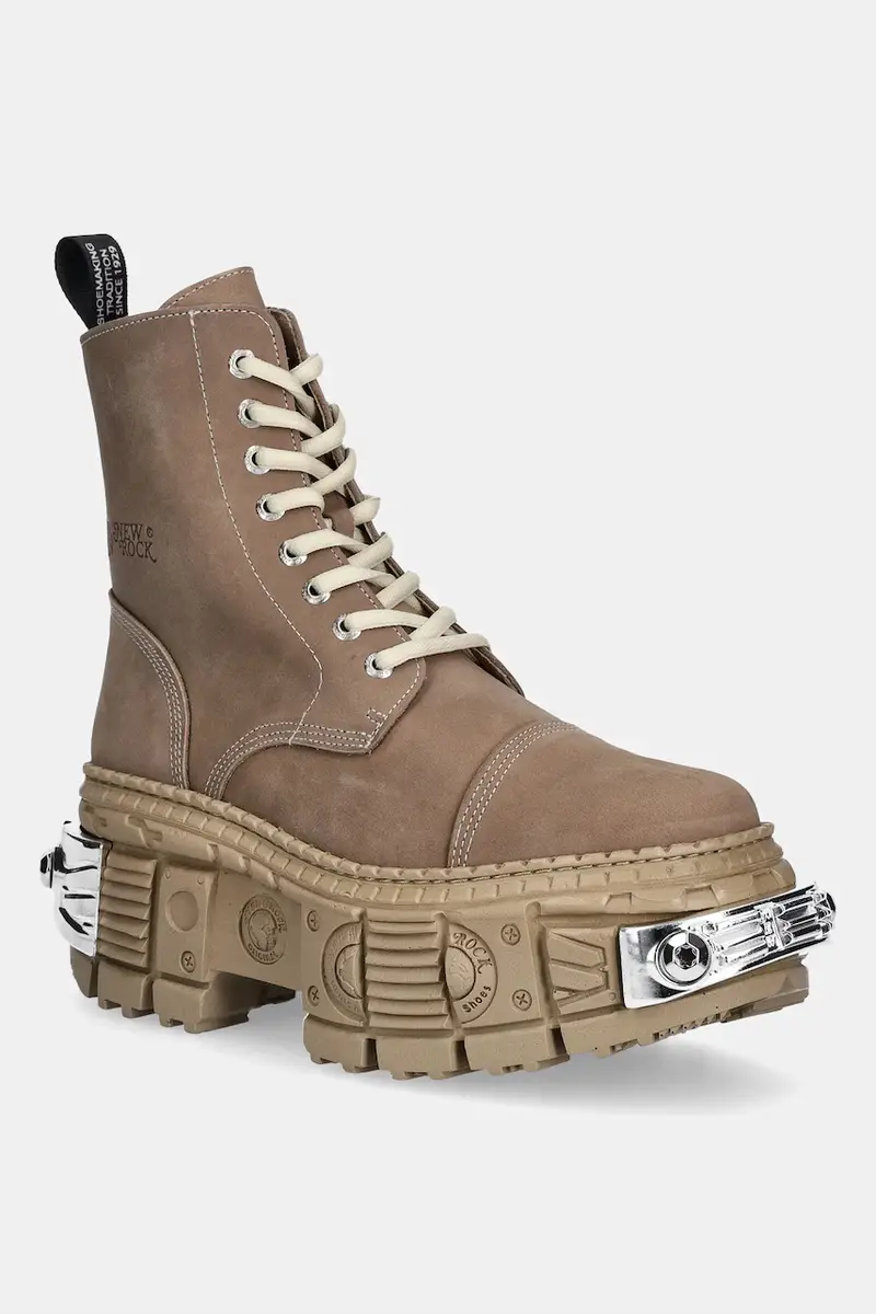 New Rock stivali in nubuck SOFTY SARARI donna colore marrone M-WALL083C-C18