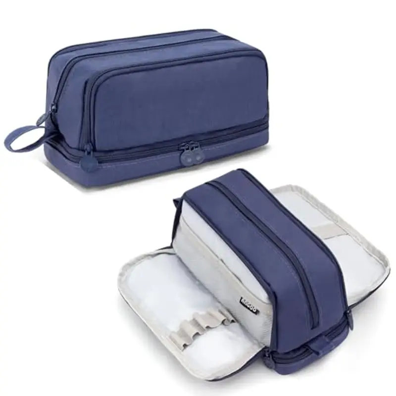 NEWUPZSI Astuccio Scuola Astuccio Blu Grande Capacità con 4 Scomparti Astuccio Matite Cancelleria Astuccio Astuccio