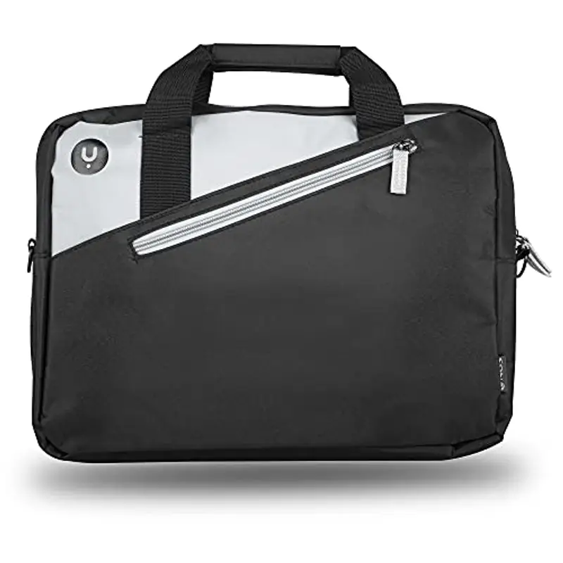 NGS GINGER BLACK14 - Valigietta per Ordinatore Portatile Laptop fino a 14'', Borsa per Computer con Scomparti e Tasca Esterna, Colore Nero