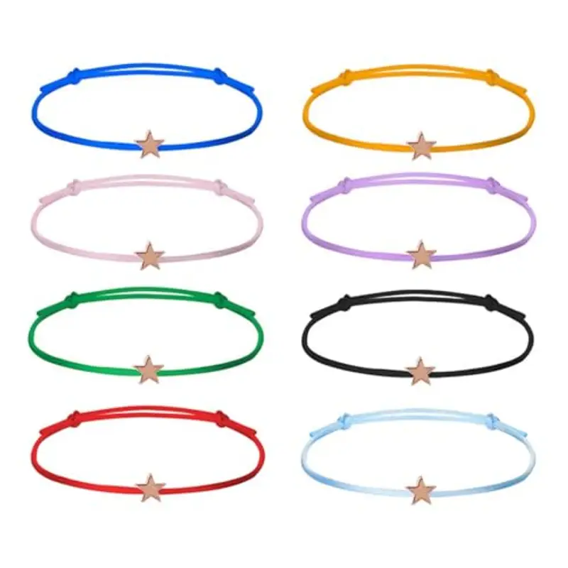 baipaibai NHPY 8 Pezzi Braccialetti, Bracciale Anima Gemella, Braccialetti Amicizia, Braccialetti a Stella, Ragazze Bracciale, Bracciale