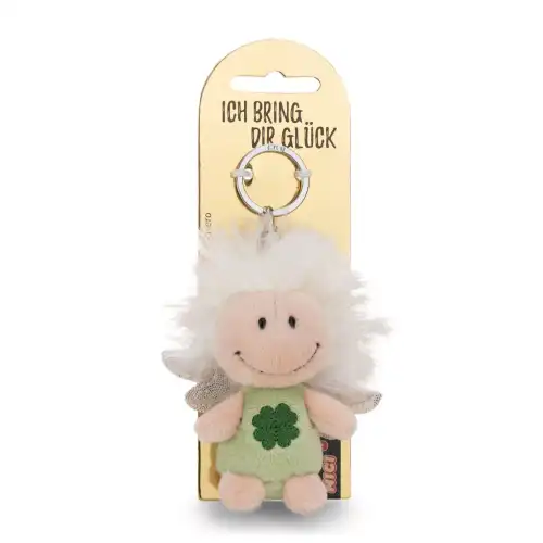 Nici Portachiavi con angelo custode e quadrifoglio Vert