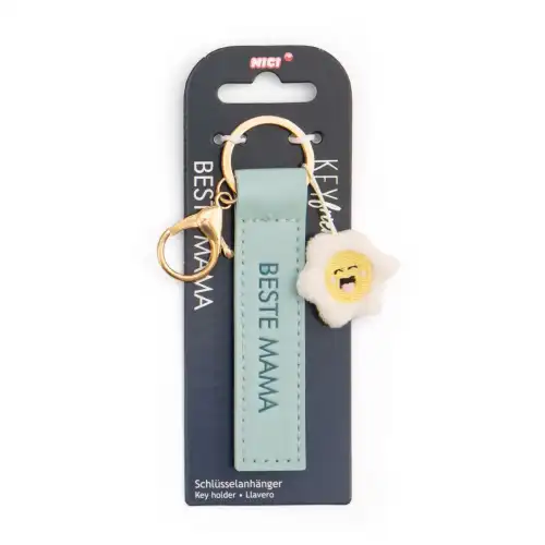 Nici Portachiavi in PU Beste Mama Turquoise