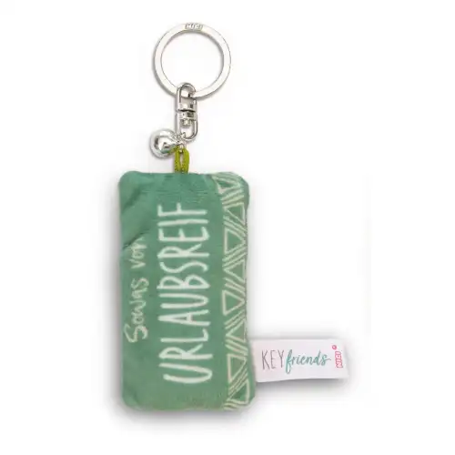 Nici Portachiavi mini cuscino Sowas von urlaubsreif Vert