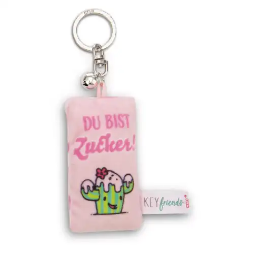 Nici Portachiavi mini peluche Du bist Zucker! Rose
