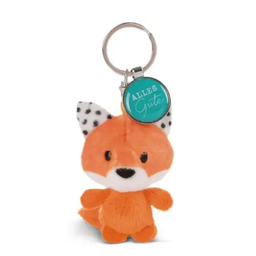 Nici Portachiavi volpe con ciondolo Alles Gute Orange