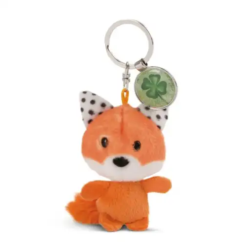 Nici Portachiavi volpe con ciondolo Cloverleaf symbol Orange
