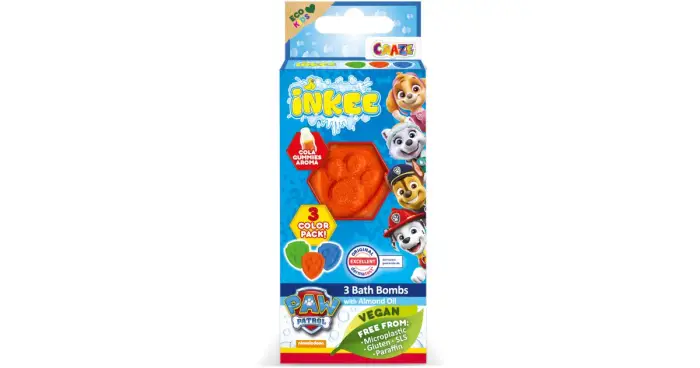 Nickelodeon Paw Patrol bomba da bagno per bambini 3× 15 g