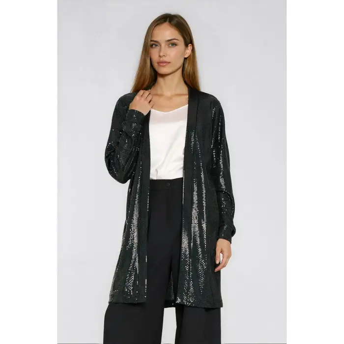 Nife Blazer leggero con paillettes donna Noir