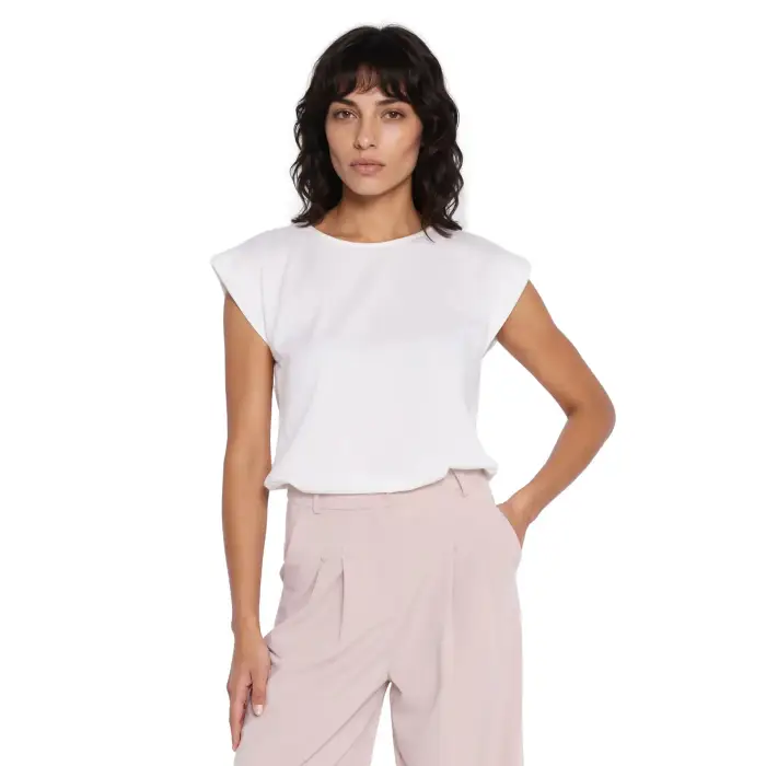 Nife Blusa a maniche kimono donna Blanc