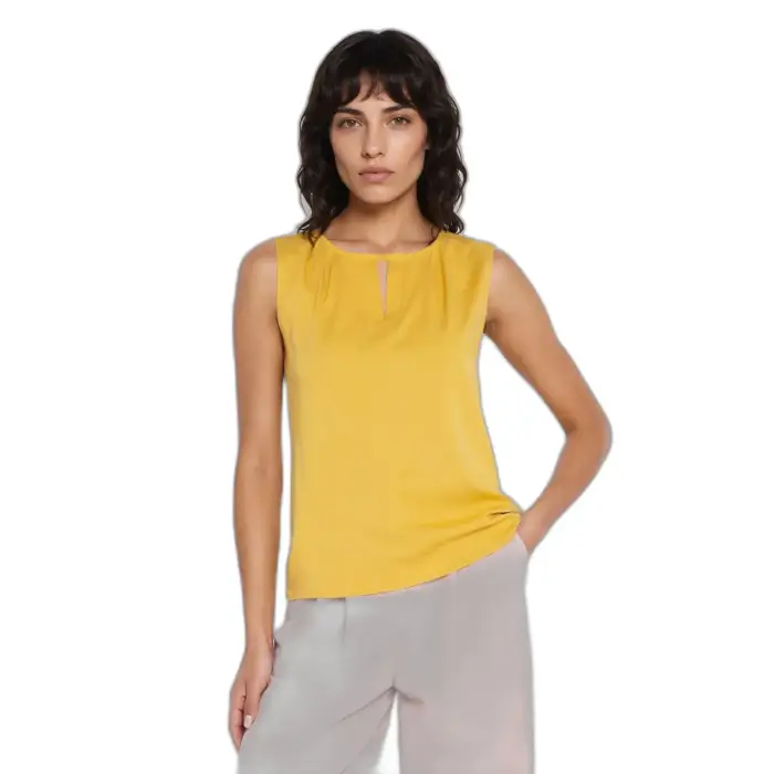 Nife Blusa con scollo decorativo donna Jaune