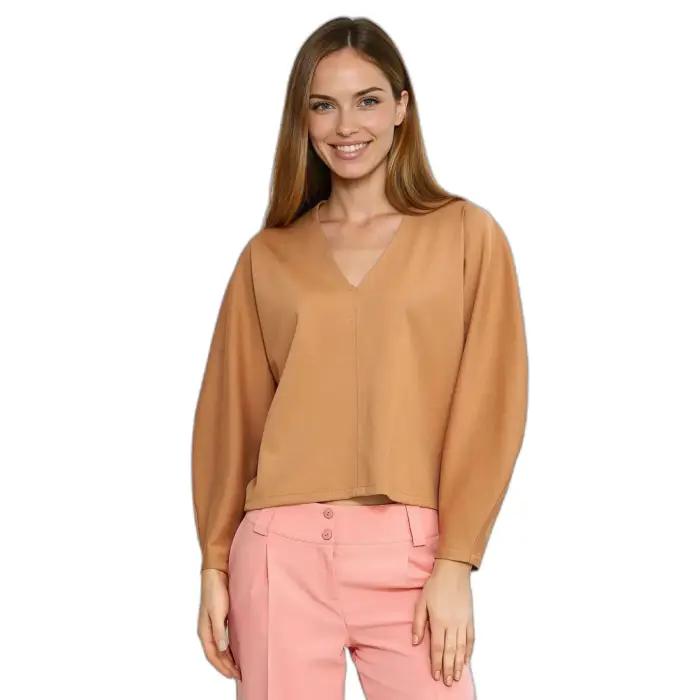 Nife Camicetta donna a maniche lunghe Marron