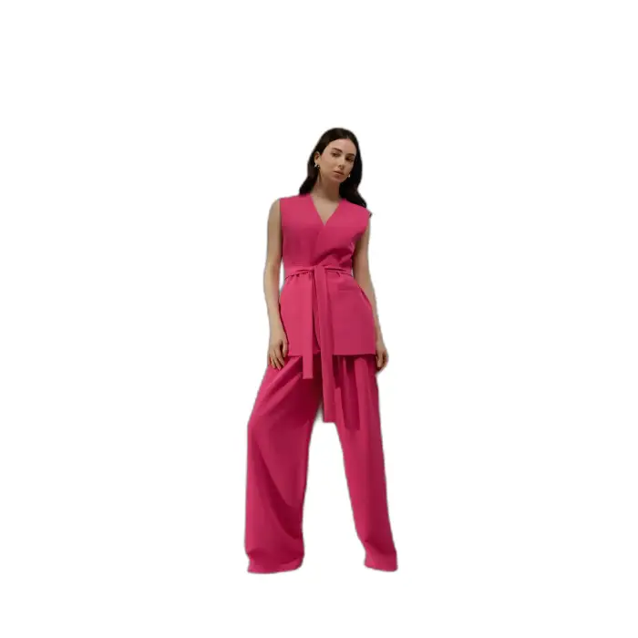 Nife Pantalone a gamba larga e pieghe donna Rose