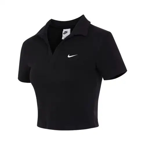 Nike 2025 T-shirt da donna AS W NSW ESSNTL SS POLO CRP TO Knit DV7885-010 Black