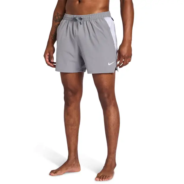 5 Inch Swim Shorts Print Uomo - Pantaloncini Grigio - Mesh Grey