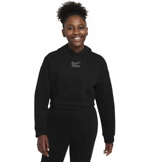 Nike Air Big French - felpa con cappuccio - ragazza Black