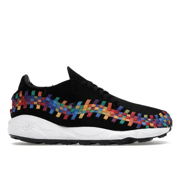 Air Footscape Woven Rainbow Sneakers da Donna Nero Bianco FB1959-002 47 5