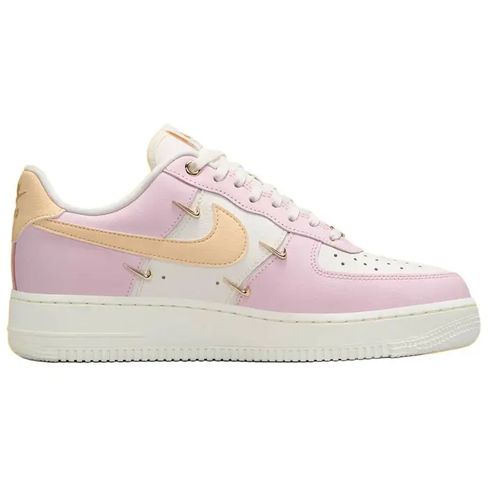Nike Air Force 1 07 LX Mini Swoosh - Rosa Schiuma Scarpe da Ginnastica da Donna Vela Oro Metallizzato Vaniglia Chiaro IB2574-600 40 5