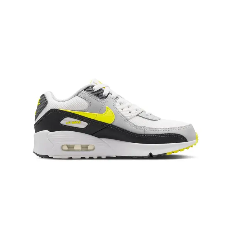 Nike Air Max 90 Gs Bianco Giallo Grigio - Sneakers Bambino EUR 39 / US 6 5Y