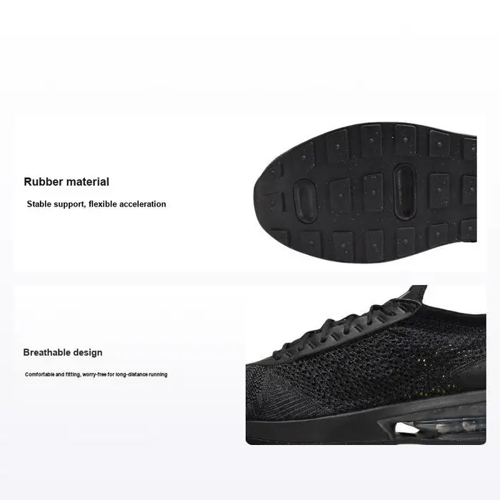 Air Max Flyknit Racer Triple Black Sneakers da Uomo Antracite Bianco FD2764-001 45