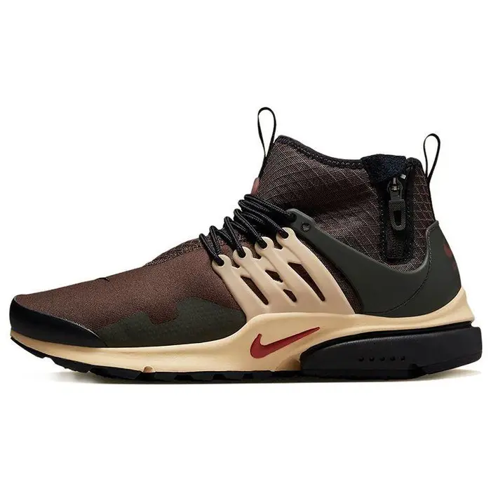 Nike Air Presto Mid Utility Marrone Barocco Sesamo Scarpe da Ginnastica da Uomo Sequoia Canyon-Ruggine DC8751-200
