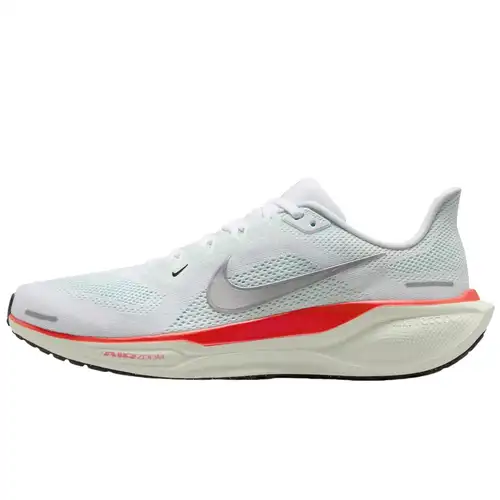 Nike Air Zoom Pegasus 41 Verde Chiaro Cremisi Brillante Scarpe da Ginnastica da Uomo Bianco Argento Metallizzato FD2722-115