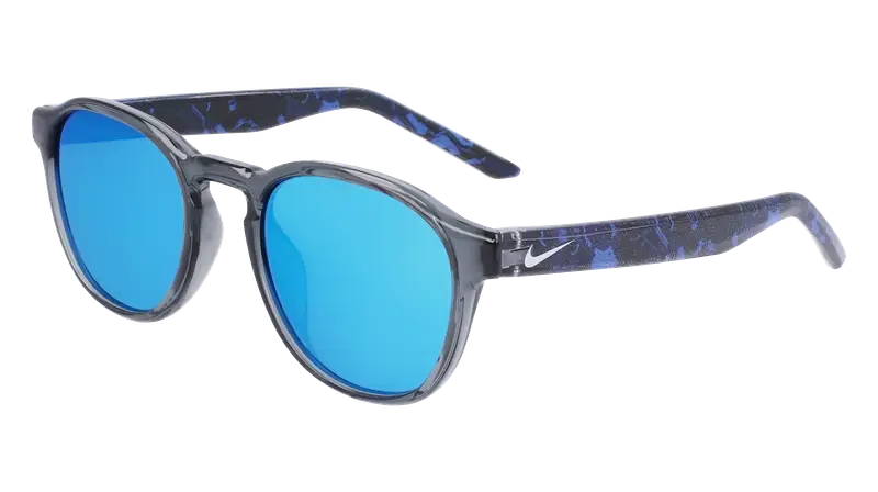Nike Bambino SMASH M DZ7383 021 Occhiali da sole Bio-iniettato Grigio Blu Rotonda Normale Fotocromatiche