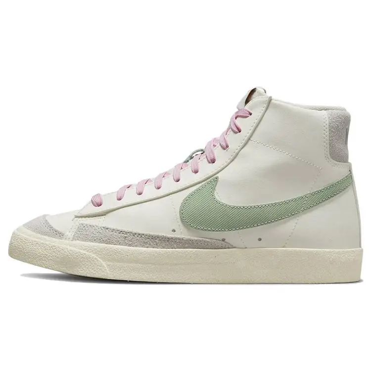 Nike Blazer Mid 77 Premium Certified Fresh - Vela Verde Smalto Scarpe da Ginnastica da Uomo Bianco Latte di Cocco Off-Noir DO9787-100