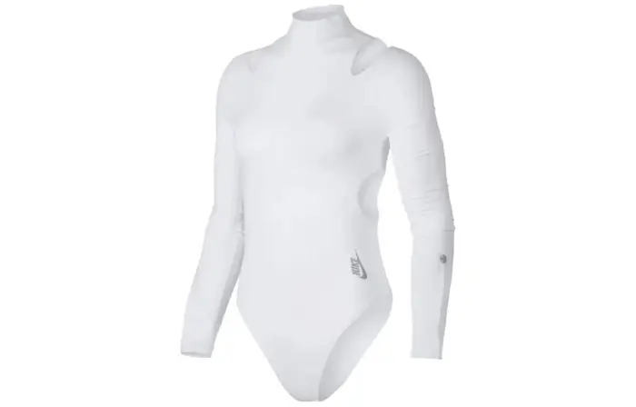 Nike Body Donna Bianco Collo Alto Vestibilità Dritta AH7234-100