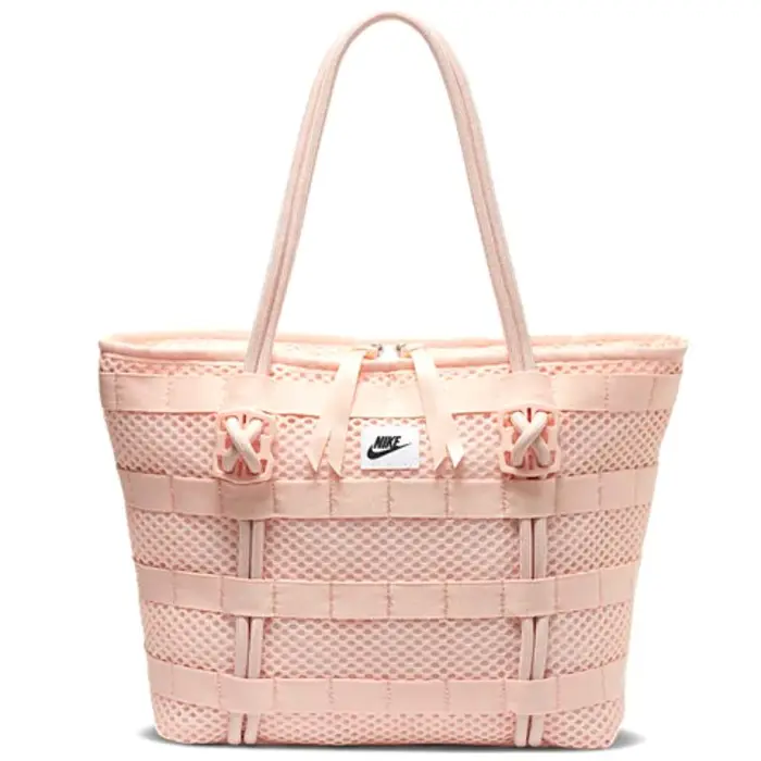 Nike Borsa Tote Air Borsa Tote in Poliestere Borsa Shopping Borsa a Spalla Borsa a Mano Regolare da Donna Arancione Rosa Casual CU2607-664