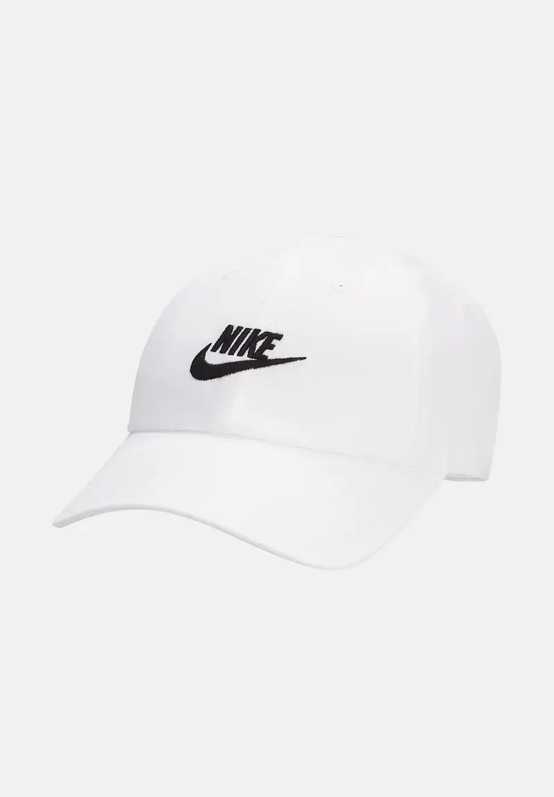 Nike Cappello con visiera bianco per uomo e donna con ricamo swoosh