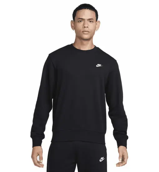 Nike Felpa Club French Terry Uomo - Nero