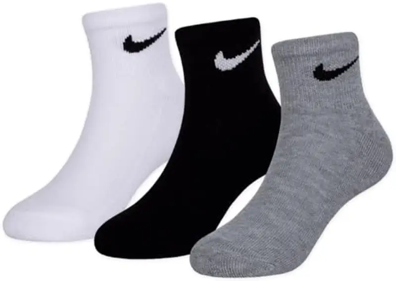 Nike CONFEZIONE DA 3 PAIA -CALZA ALLA CAVIGLIA -LOGO bianco BIANCO/NERO/GRIGIO 4-5 anni W2F