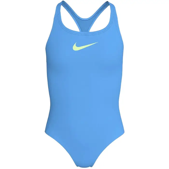 Nike Costume da bagno intero da bambina Essential con schiena a vogatore 5-6 Years blu