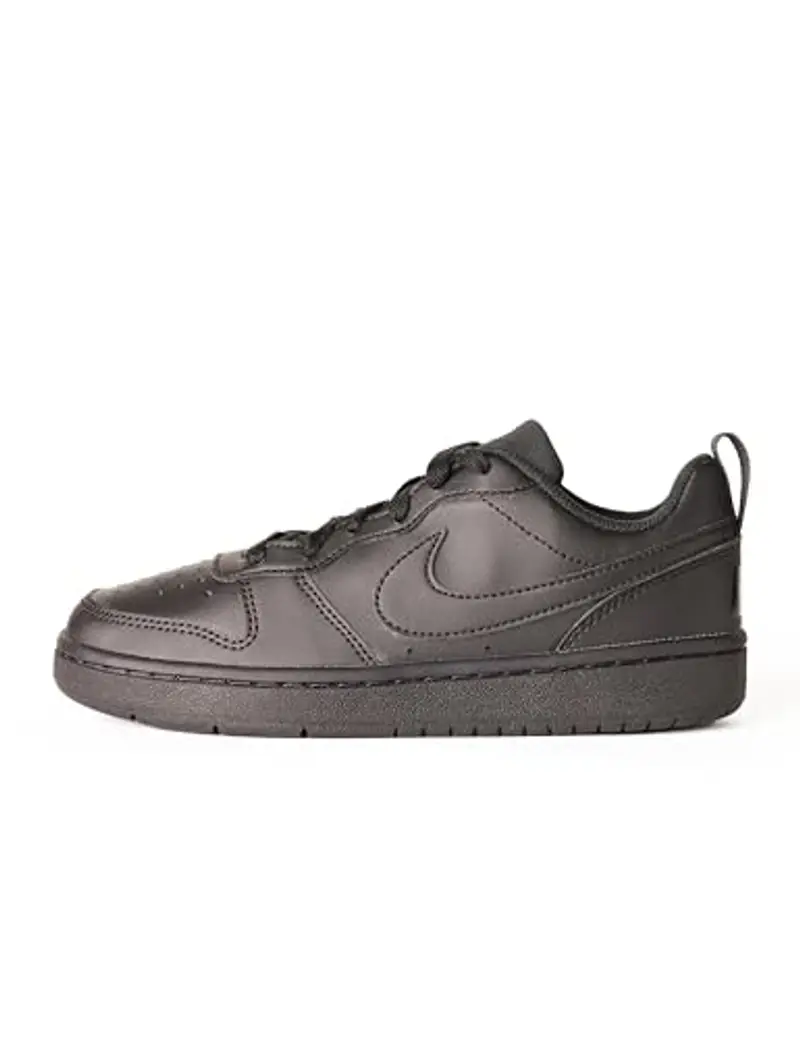 Nike Court Borough Low Recraft GS, Scarpe con Lacci, Black/Black/Black, 38 EU