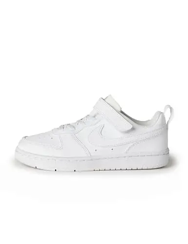NIKE Court Borough Low Recraft PS, Scarpe con Lacci, White/White/White, 34 EU