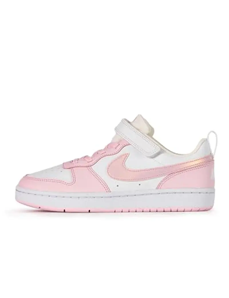 Nike Court Borough Low RECRAFT (TD), Sneaker Bambini e ragazzi, White/Pink Foam, 22 EU