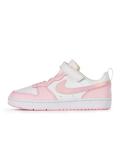 NIKE Court Borough Low RECRAFT (TD), Sneaker Bambini e ragazzi, White/Pink Foam, 25 EU