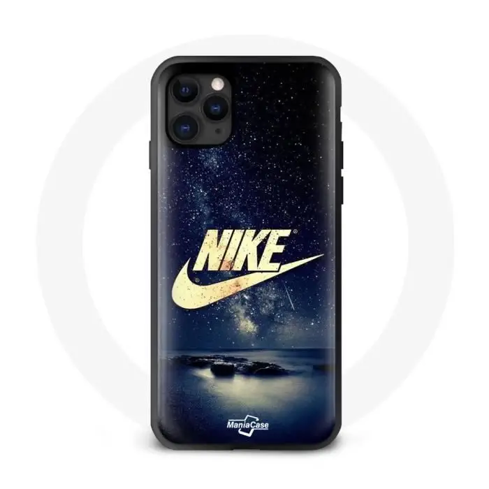 Nike Custodia - - Iphone 12 Mini - Logo Dorato - Notte Stellata - Morbida