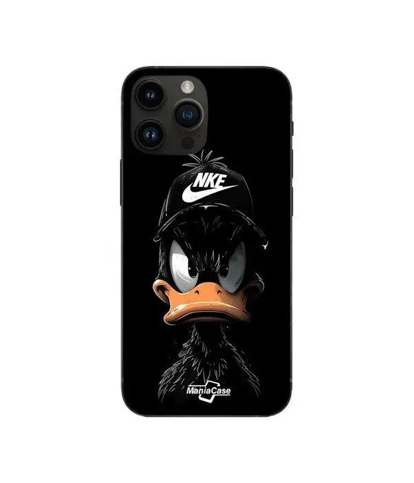 Nike Custodia per telefono - - Iphone 15 Pro - Morbida - Silicone - Motivo Donald nero