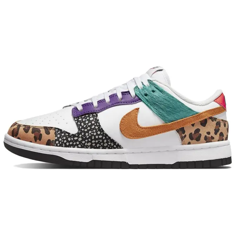 Nike Dunk Low SE Safari Mix Sneakers da Donna Bianco Washed-Teal Electro-Viola DN3866-100