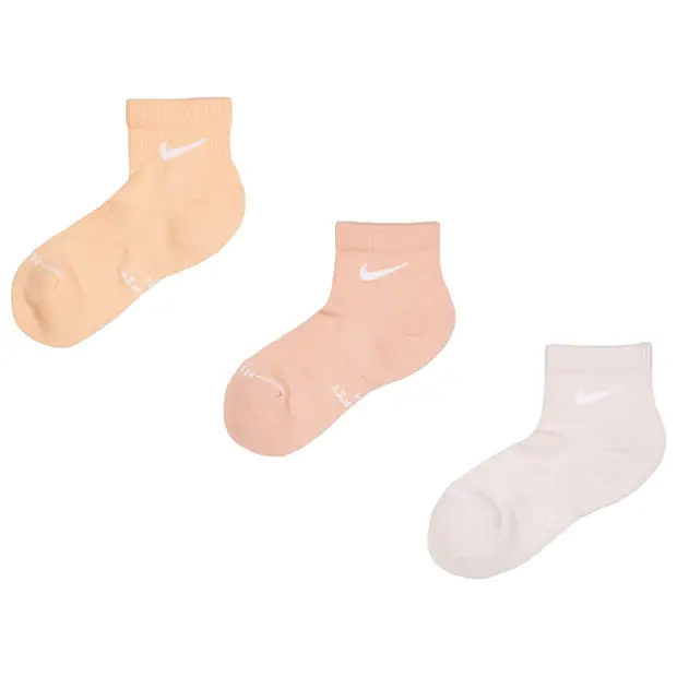 Nike Elevated Ankle 3 Pack Unisex - Calze Arancione - Algodón Orange