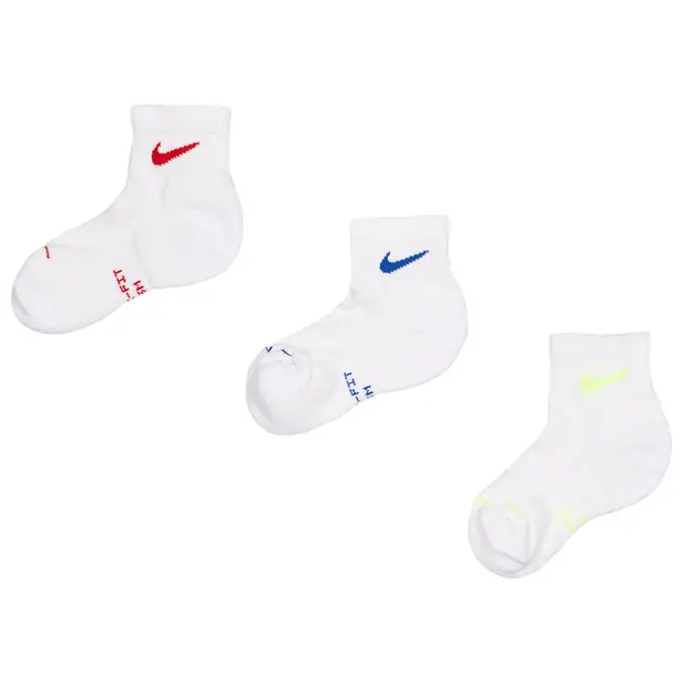Nike Elevated Ankle 3 Pack Unisex - Calze Bianco - Algodón White