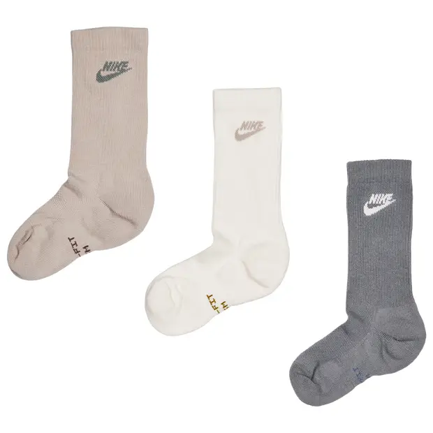 Nike Elevated Crew 3 Pack Unisex - Calze Bianco - Algodón White