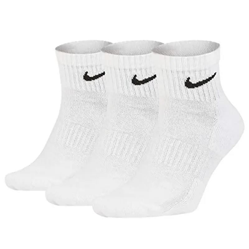 Nike Everyday Cushioned Calzini, Bianco (White/Black), L Uomo